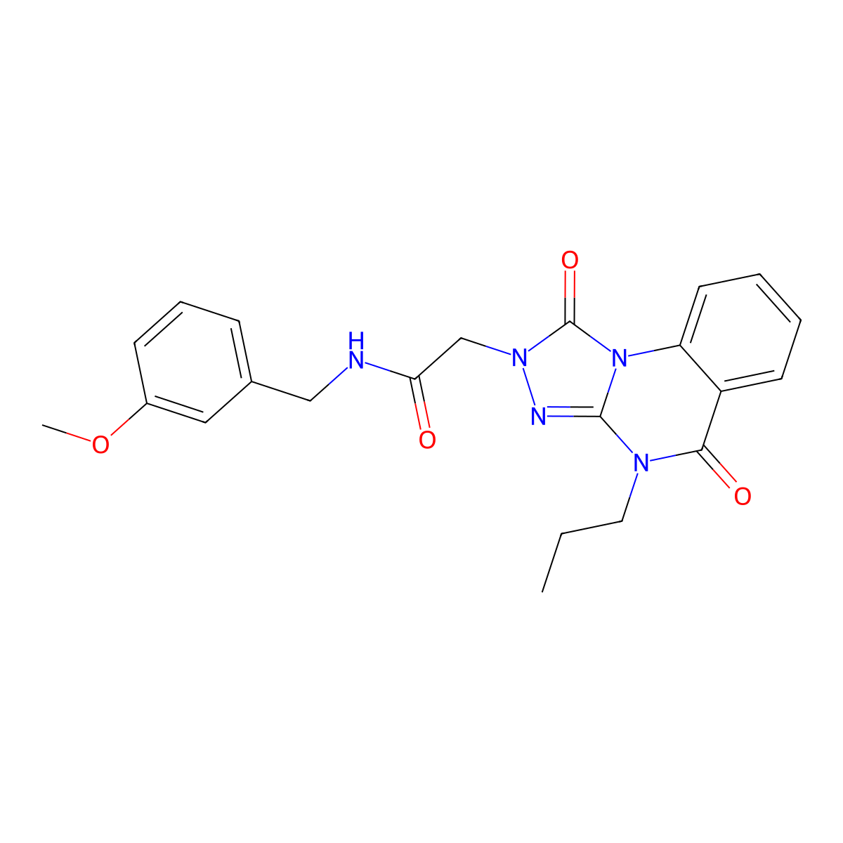 2-(1,5-dioxo-4-propyl-4,5-dihydro[1,2,4]triazolo[4,3-a]quinazolin-2(1H)-yl)-N-(3-methoxybenzyl)acetamide molecular structure, CAS 1242926-60-8