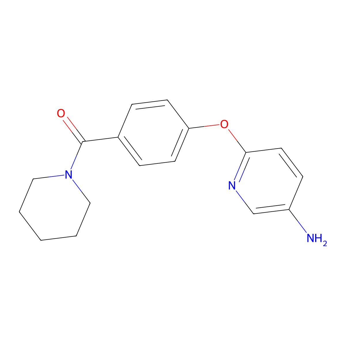 6-[4-(Piperidin-1-ylcarbonyl)phenoxy]pyridin-3-amine molecular structure, CAS 1242926-65-3
