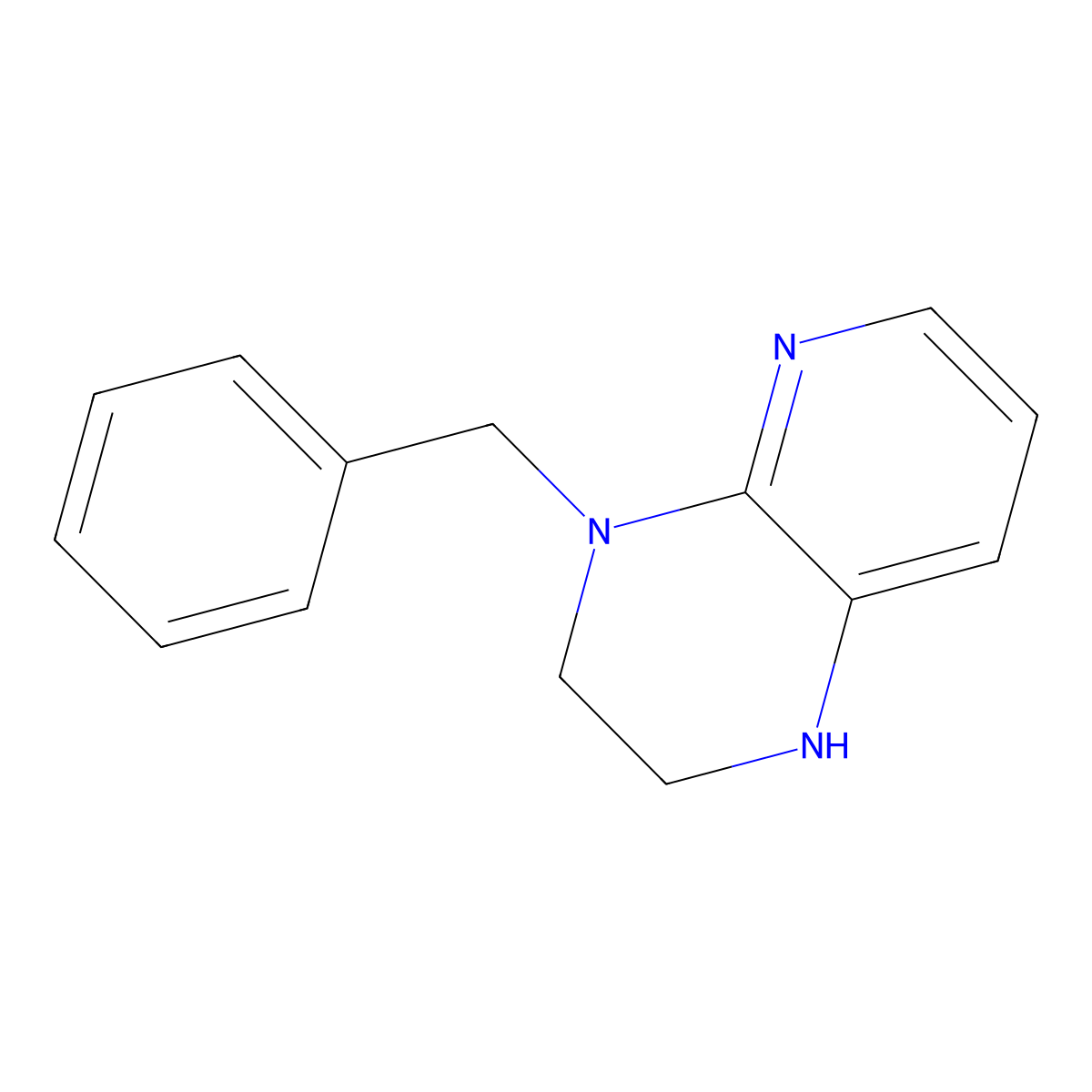 4-Benzyl-1,2,3,4-tetrahydropyrido[2,3-b]pyrazine molecular structure, CAS 1242926-71-1