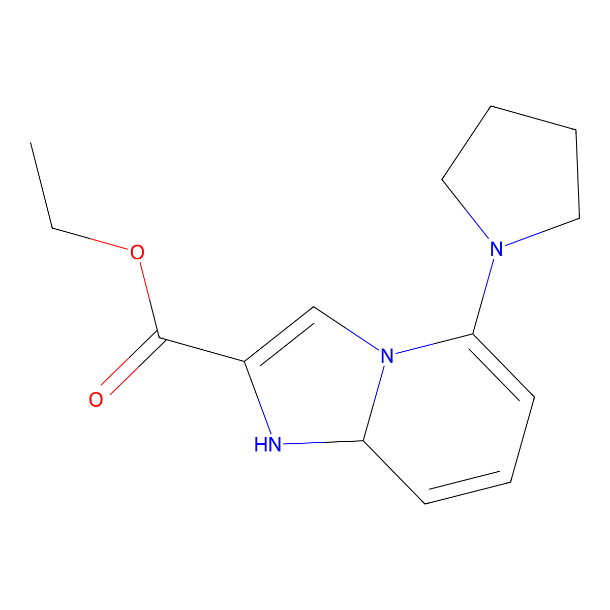 Ethyl 5-pyrrolidin-1-yl-1,8a-dihydroimidazo[1,2-a]pyridine-2-carboxylate molecular structure, CAS 1242929-30-1