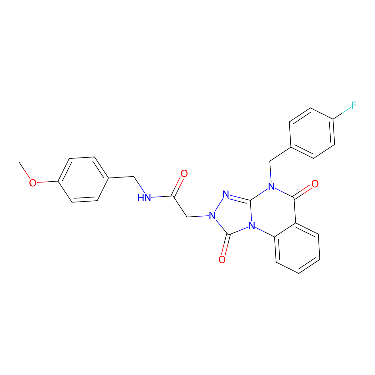2-(4-(4-fluorobenzyl)-1,5-dioxo-4,5-dihydro-[1,2,4]triazolo[4,3-a]quinazolin-2(1H)-yl)-N-(4-methoxybenzyl)acetamide molecular structure, CAS 1242939-13-4