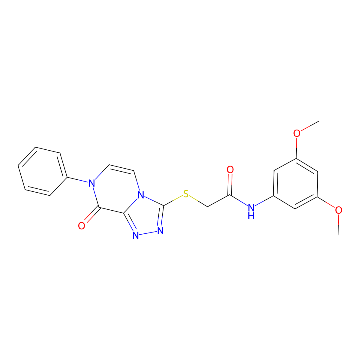 N-(3,5-dimethoxyphenyl)-2-((8-oxo-7-phenyl-7,8-dihydro-[1,2,4]triazolo[4,3-a]pyrazin-3-yl)thio)acetamide molecular structure, CAS 1242956-52-0