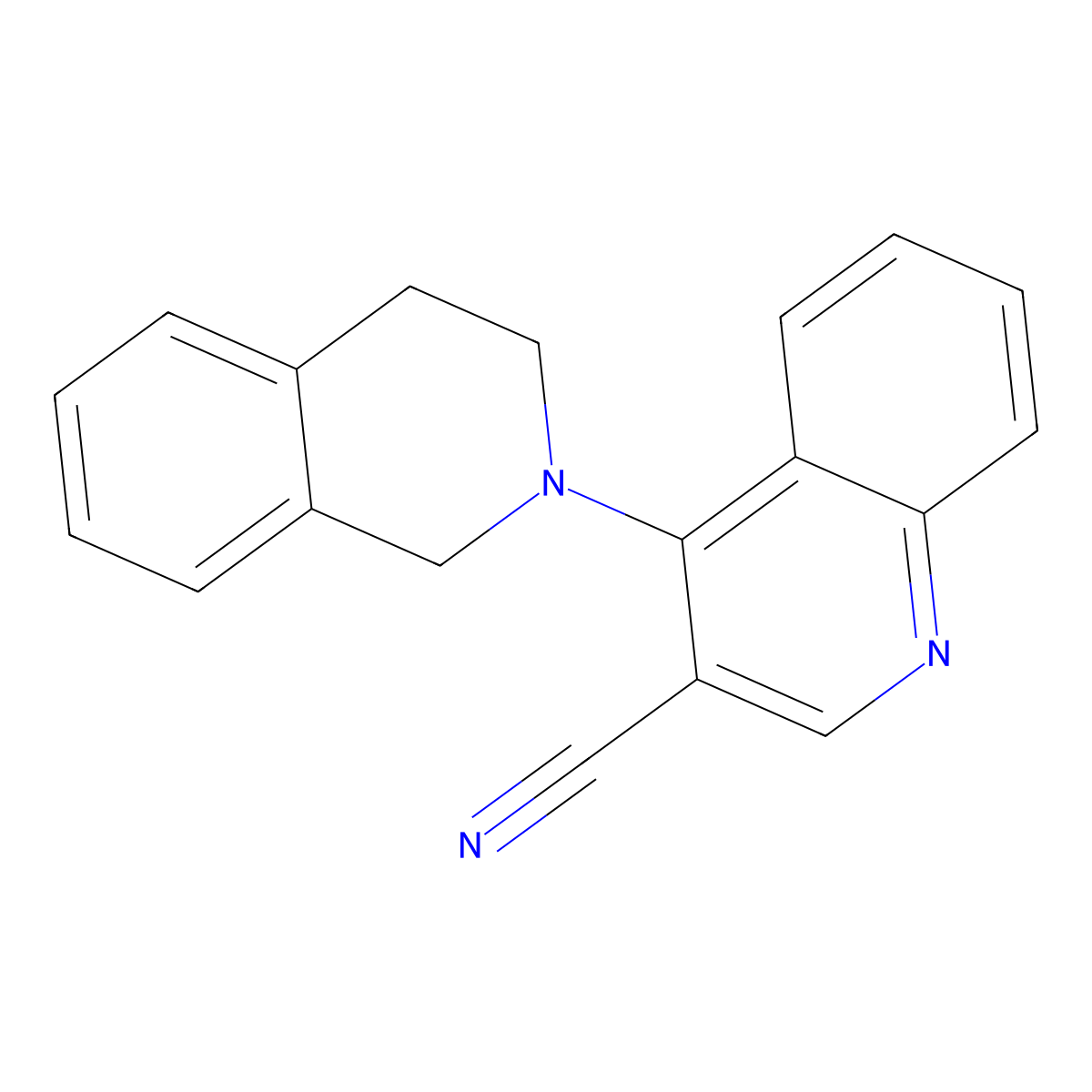 4-(3,4-dihydroisoquinolin-2(1H)-yl)quinoline-3-carbonitrile molecular structure, CAS 1242958-29-7