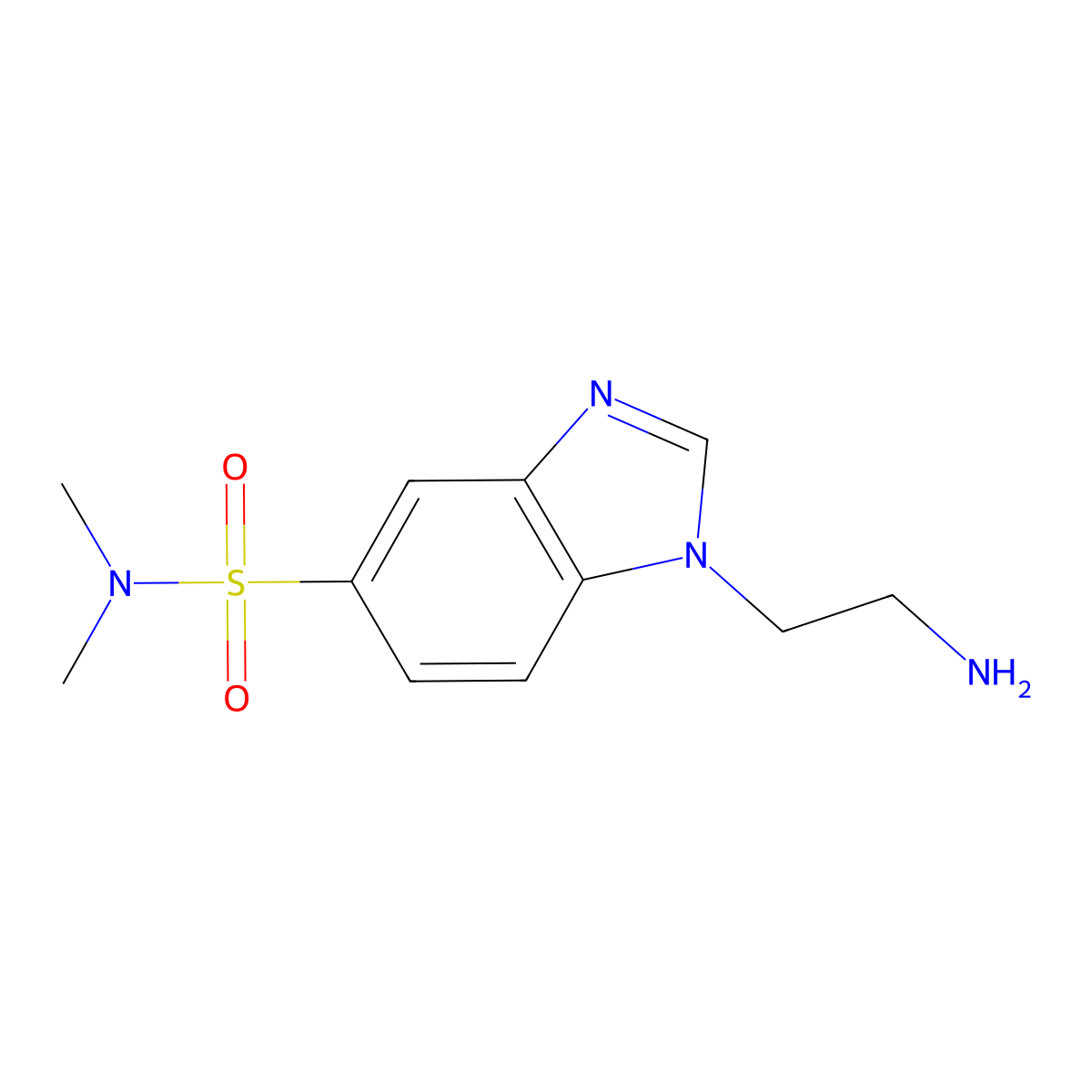 1-(2-Aminoethyl)-N,N-dimethyl-1H-benzimidazole-5-sulfonamide molecular structure, CAS 1242960-01-5