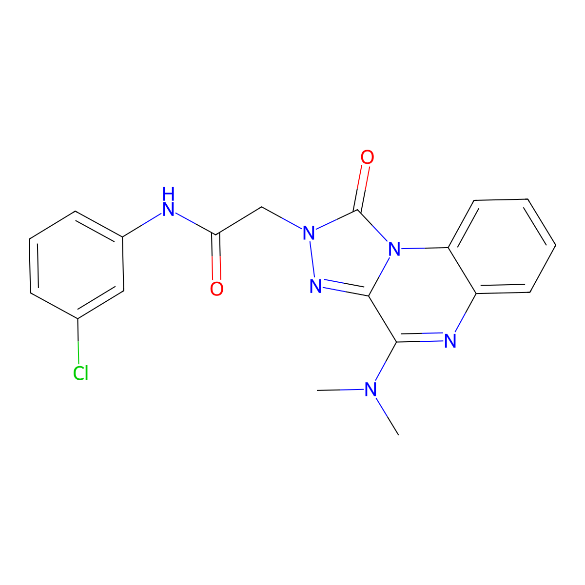 N-(3-chlorophenyl)-2-(4-(dimethylamino)-1-oxo-[1,2,4]triazolo[4,3-a]quinoxalin-2(1H)-yl)acetamide molecular structure, CAS 1242961-05-2