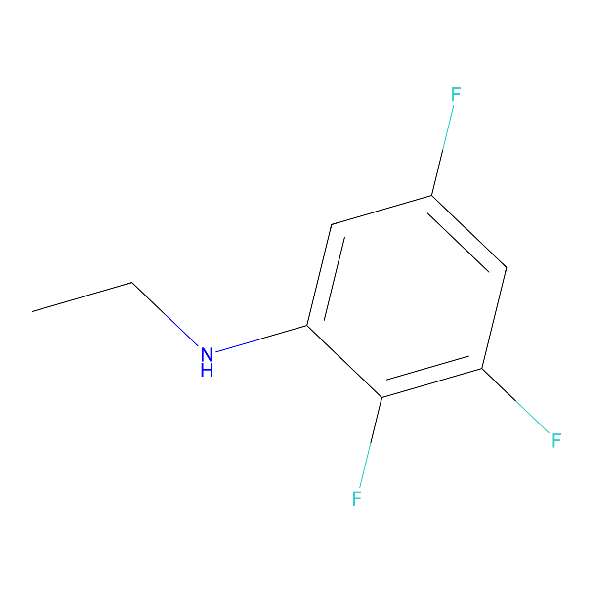 N-ethyl-2,3,5-trifluoroaniline molecular structure, CAS 1242962-47-5