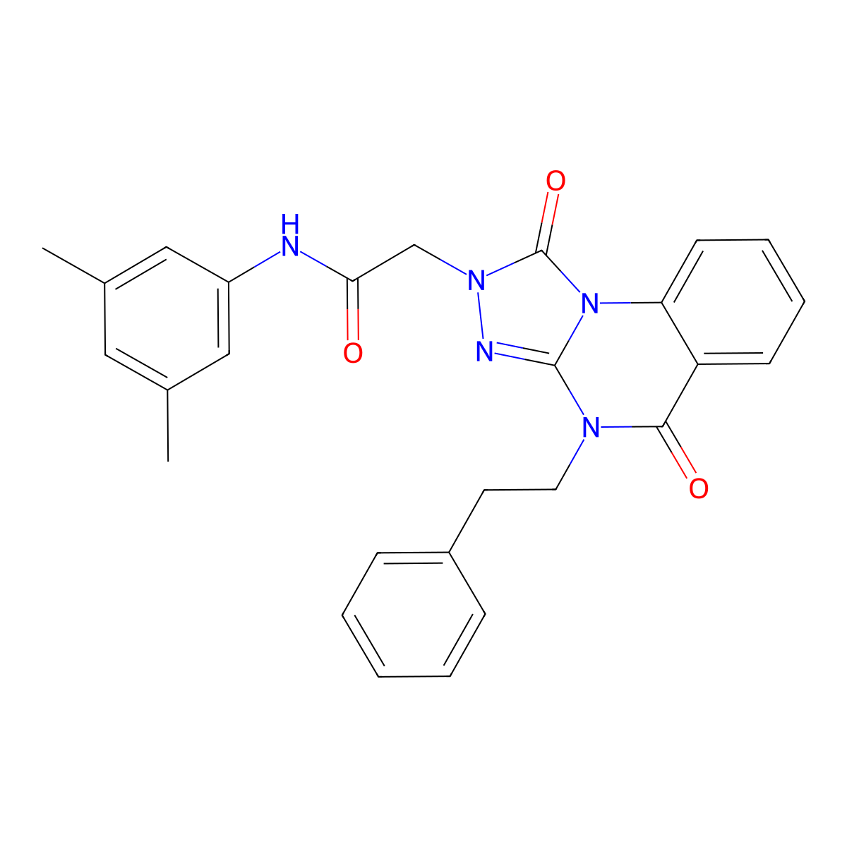 N-(3,5-dimethylphenyl)-2-(1,5-dioxo-4-phenethyl-4,5-dihydro-[1,2,4]triazolo[4,3-a]quinazolin-2(1H)-yl)acetamide molecular structure, CAS 1242962-92-0