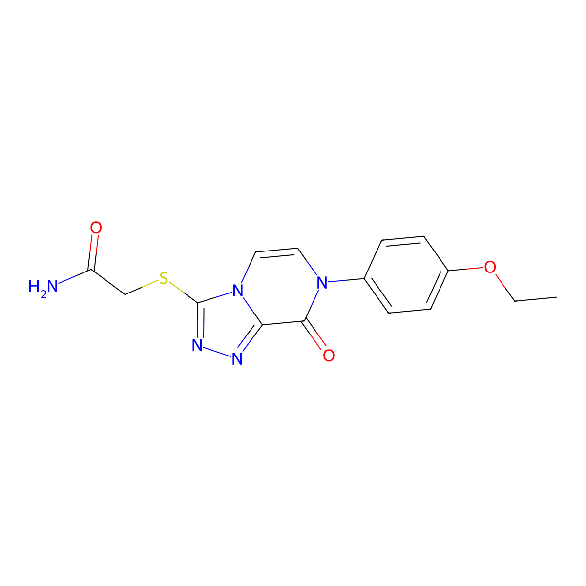 2-{[7-(4-Ethoxyphenyl)-8-oxo-7,8-dihydro[1,2,4]triazolo[4,3-a]pyrazin-3-yl]thio}acetamide molecular structure, CAS 1242964-52-8