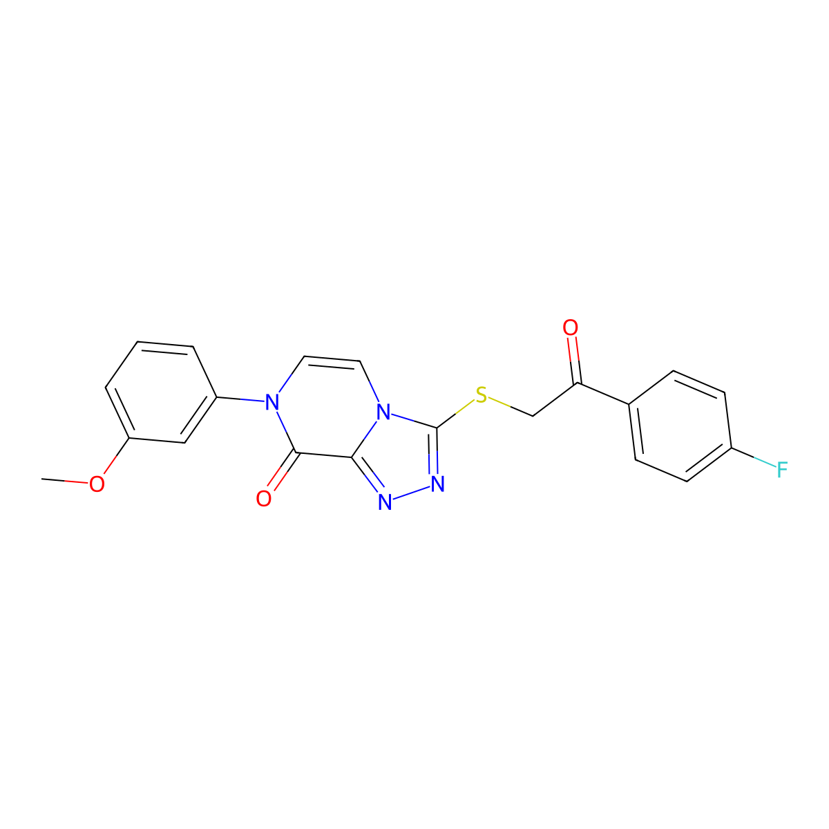 3-((2-(4-fluorophenyl)-2-oxoethyl)thio)-7-(3-methoxyphenyl)-[1,2,4]triazolo[4,3-a]pyrazin-8(7H)-one molecular structure, CAS 1242964-57-3