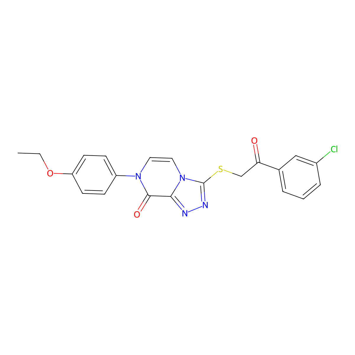 3-{[2-(3-chlorophenyl)-2-oxoethyl]thio}-7-(4-ethoxyphenyl)[1,2,4]triazolo[4,3-a]pyrazin-8(7H)-one molecular structure, CAS 1242965-50-9