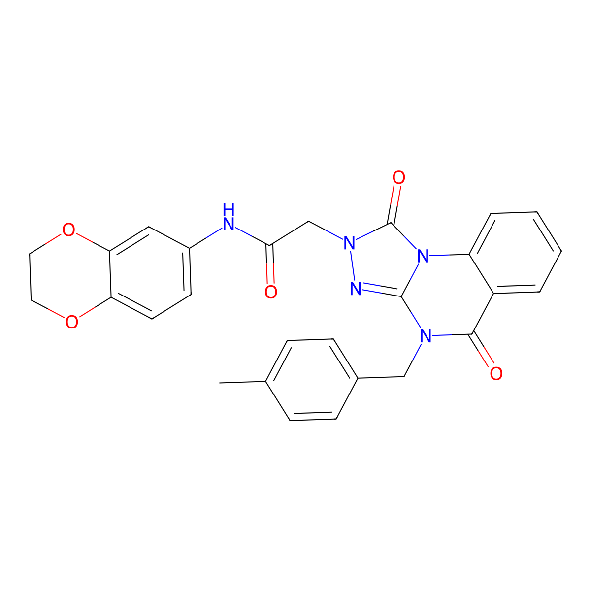 N-(2,3-dihydro-1,4-benzodioxin-6-yl)-2-{4-[(4-methylphenyl)methyl]-1,5-dioxo-1H,2H,4H,5H-[1,2,4]triazolo[4,3-a]quinazolin-2-yl}acetamide molecular structure, CAS 1242966-47-7