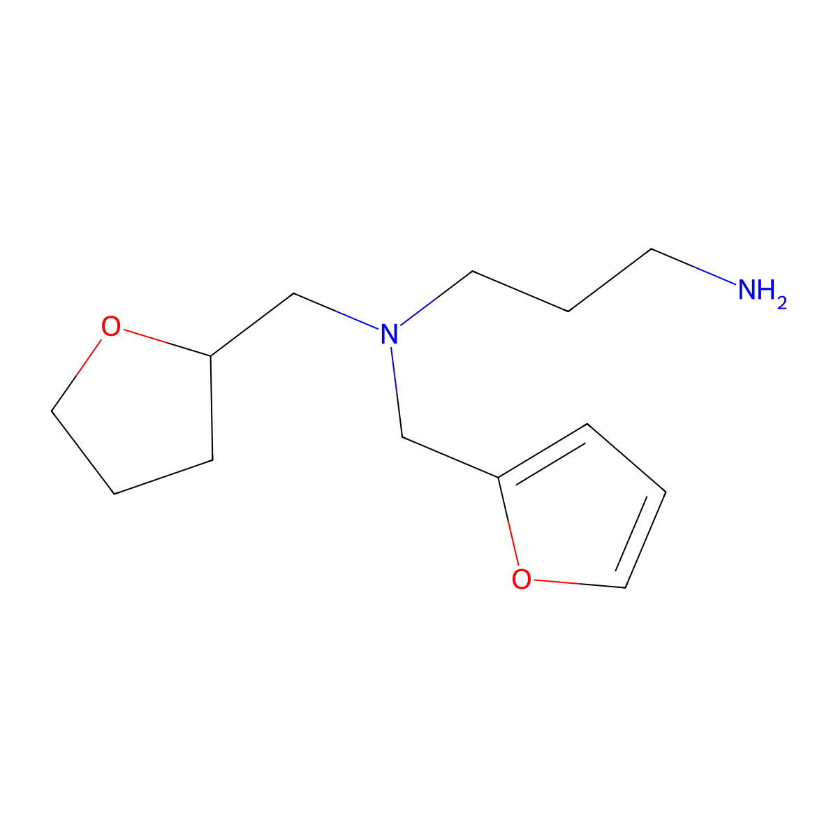 N-(2-Furylmethyl)-N-(tetrahydrofuran-2-ylmethyl)propane-1,3-diamine molecular structure, CAS 1242967-76-5