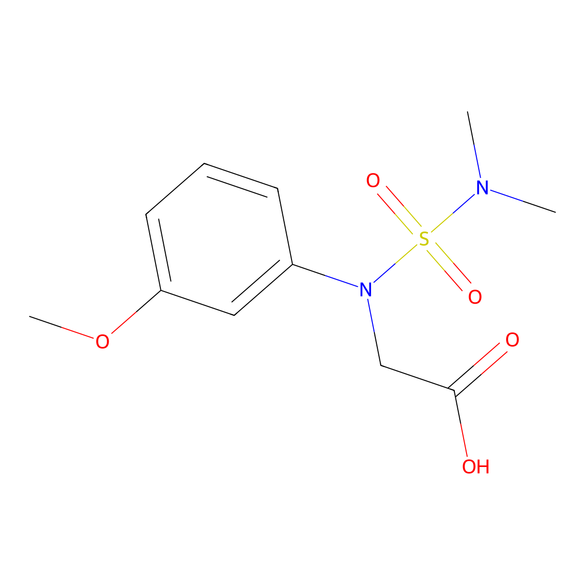 N-[(Dimethylamino)sulfonyl]-N-(3-methoxyphenyl)glycine molecular structure, CAS 1242968-55-3