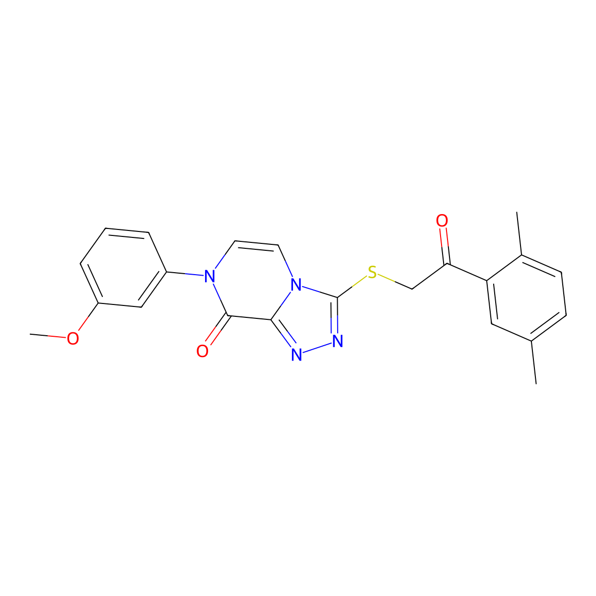 3-{[2-(2,5-dimethylphenyl)-2-oxoethyl]thio}-7-(3-methoxyphenyl)[1,2,4]triazolo[4,3-a]pyrazin-8(7H)-one molecular structure, CAS 1242968-91-7