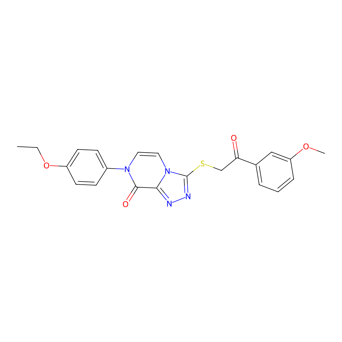 7-(4-ethoxyphenyl)-3-{[2-(3-methoxyphenyl)-2-oxoethyl]thio}[1,2,4]triazolo[4,3-a]pyrazin-8(7H)-one molecular structure, CAS 1242969-91-0