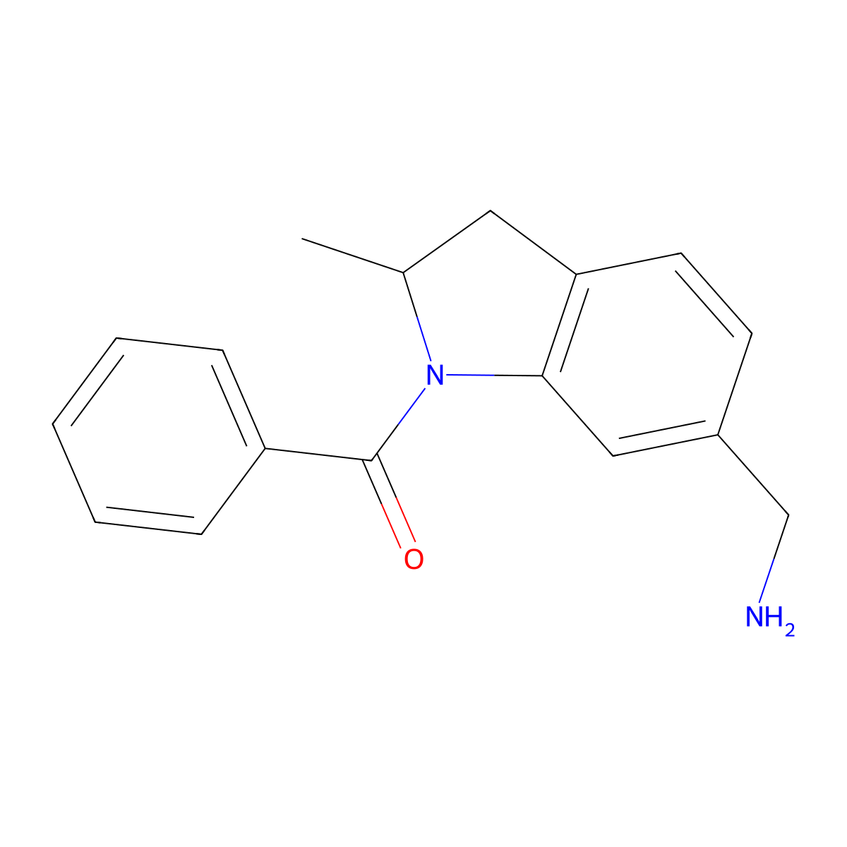 [(1-Benzoyl-2-methyl-2,3-dihydro-1H-indol-6-yl)methyl]amine molecular structure, CAS 1242978-07-9