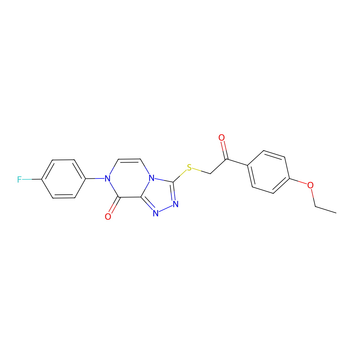 3-((2-(4-ethoxyphenyl)-2-oxoethyl)thio)-7-(4-fluorophenyl)-[1,2,4]triazolo[4,3-a]pyrazin-8(7H)-one molecular structure, CAS 1242980-96-6