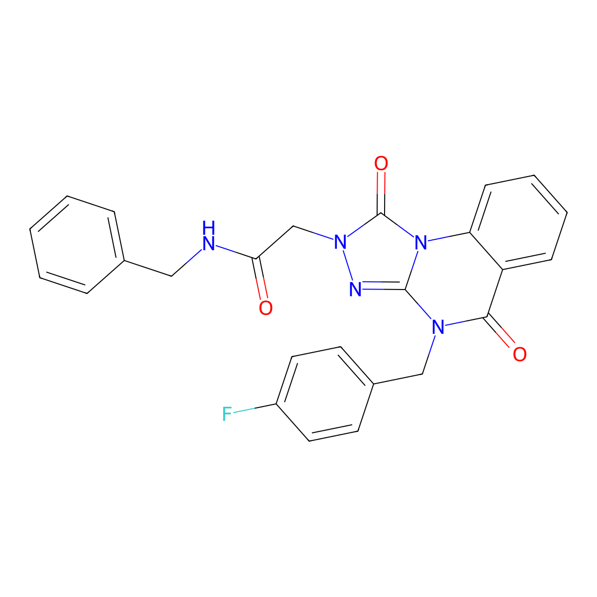 N-benzyl-2-(4-(4-fluorobenzyl)-1,5-dioxo-4,5-dihydro-[1,2,4]triazolo[4,3-a]quinazolin-2(1H)-yl)acetamide molecular structure, CAS 1242983-64-7