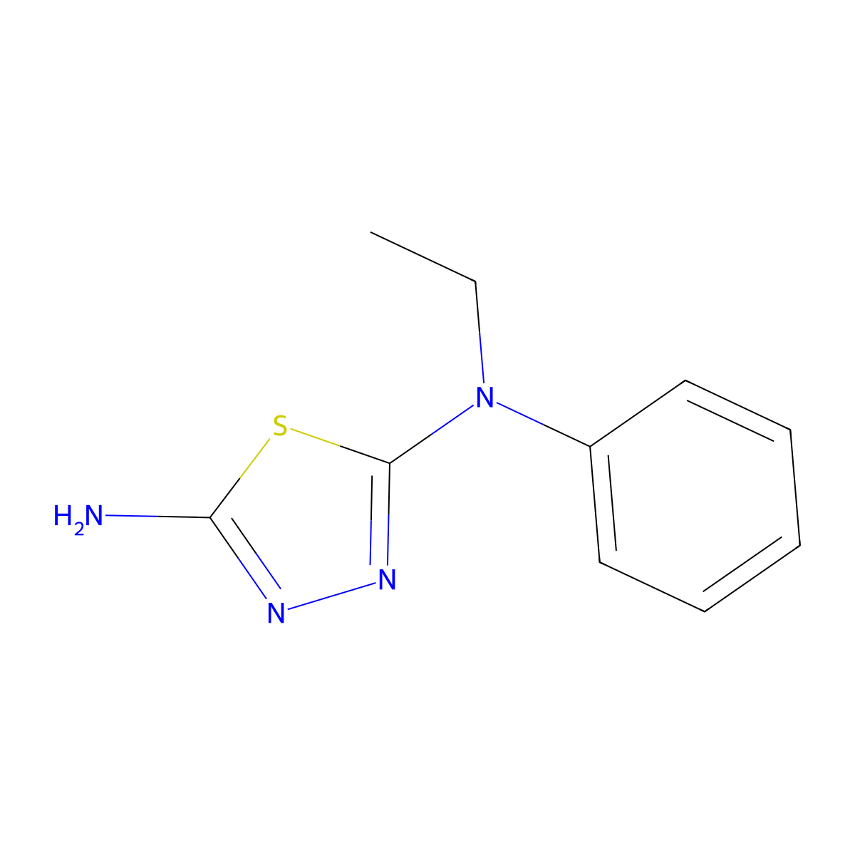 N-Ethyl-N-phenyl-1,3,4-thiadiazole-2,5-diamine molecular structure, CAS 1242984-07-1