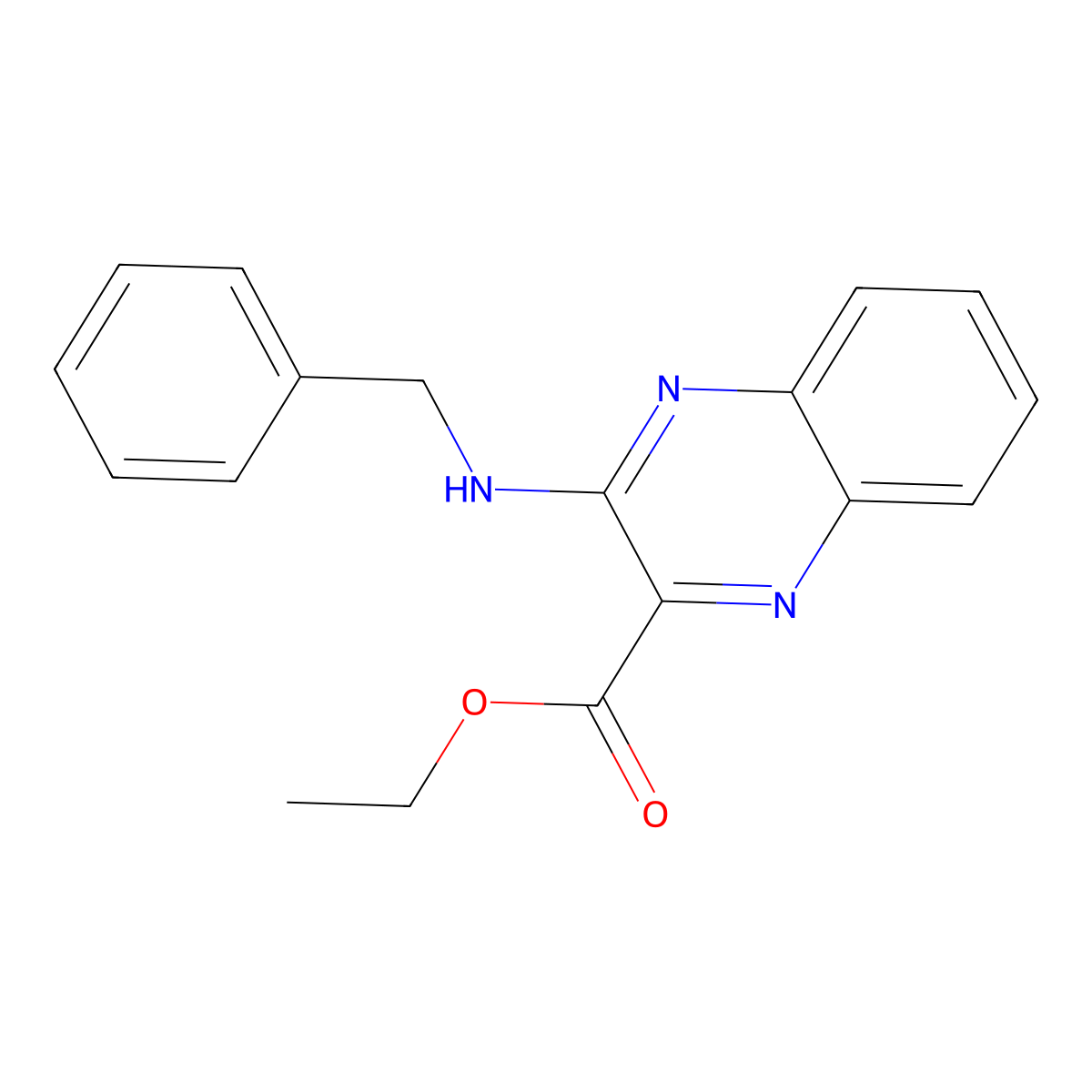 Ethyl 3-(benzylamino)-2-quinoxalinecarboxylate molecular structure, CAS 1242984-08-2