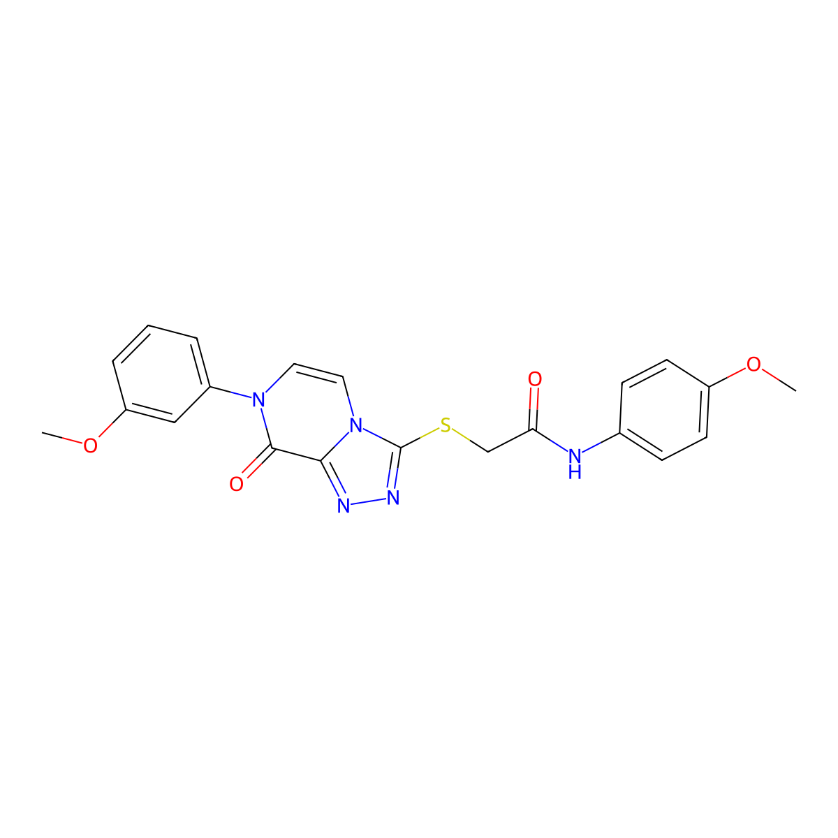 N-(4-methoxyphenyl)-2-{[7-(3-methoxyphenyl)-8-oxo-7H,8H-[1,2,4]triazolo[4,3-a]pyrazin-3-yl]sulfanyl}acetamide molecular structure, CAS 1242984-32-2