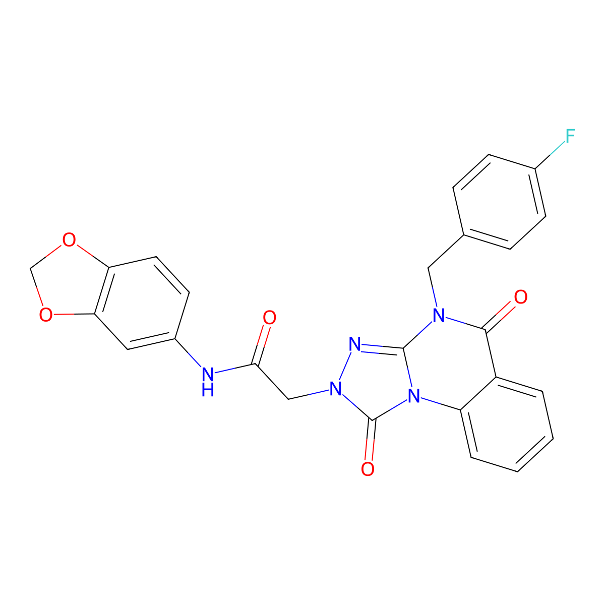 N-(1,3-benzodioxol-5-yl)-2-[4-[(4-fluorophenyl)methyl]-1,5-dioxo-[1,2,4]triazolo[4,3-a]quinazolin-2-yl]acetamide molecular structure, CAS 1242994-57-5