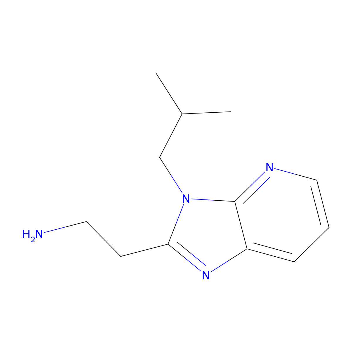 [2-(3-Isobutyl-3H-imidazo[4,5-b]pyridin-2-yl)ethyl]amine molecular structure, CAS 1242996-56-0