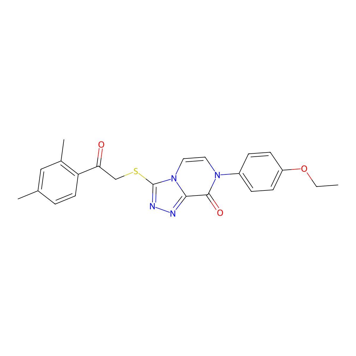 3-((2-(2,4-dimethylphenyl)-2-oxoethyl)thio)-7-(4-ethoxyphenyl)-[1,2,4]triazolo[4,3-a]pyrazin-8(7H)-one molecular structure, CAS 1242997-09-6