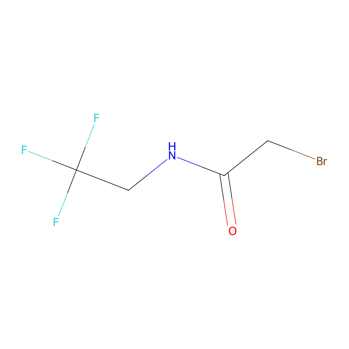 2-bromo-N-(2,2,2-trifluoroethyl)acetamide molecular structure, CAS 124300-00-1
