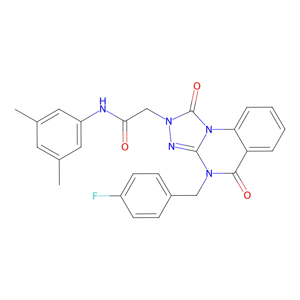 N-(3,5-dimethylphenyl)-2-(4-(4-fluorobenzyl)-1,5-dioxo-4,5-dihydro-[1,2,4]triazolo[4,3-a]quinazolin-2(1H)-yl)acetamide molecular structure, CAS 1243003-37-3