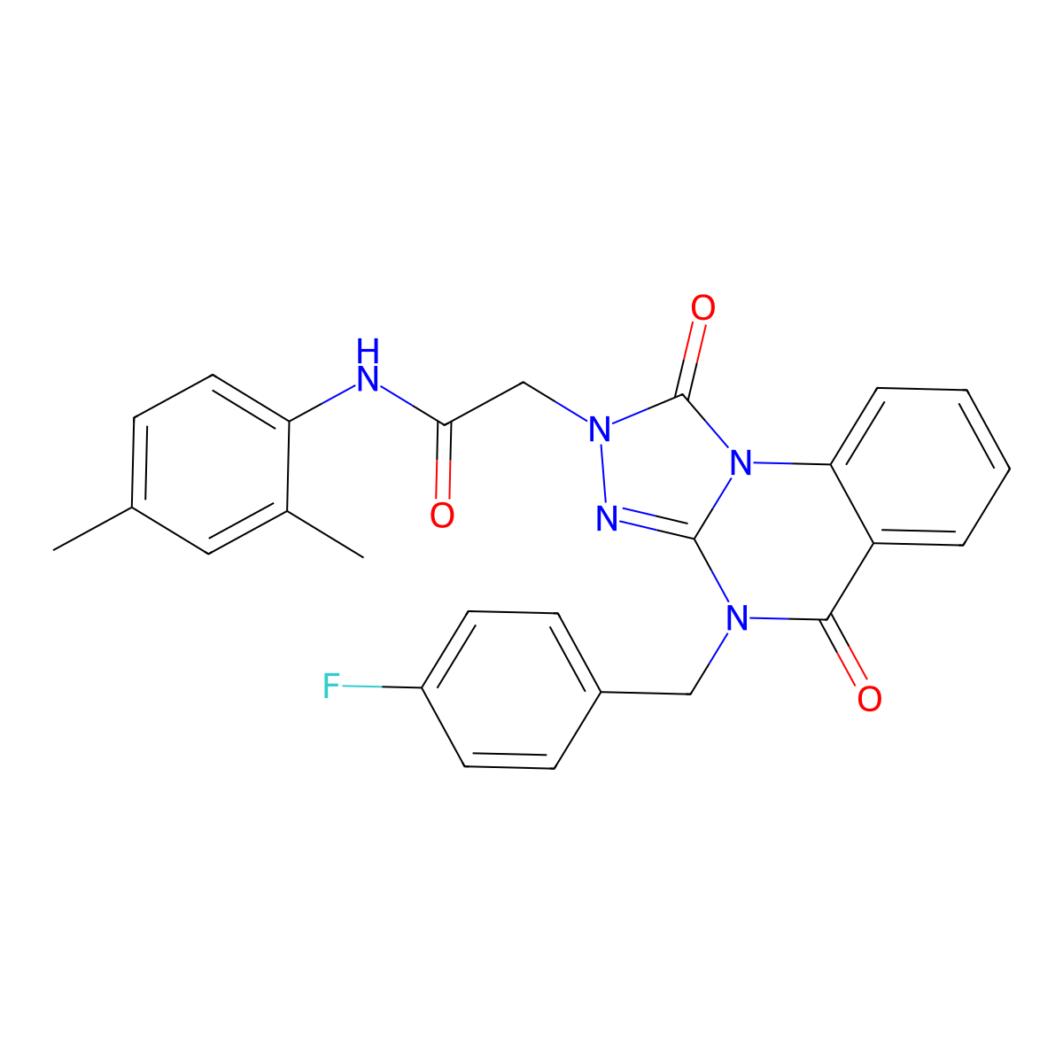 N-(2,4-dimethylphenyl)-2-(4-(4-fluorobenzyl)-1,5-dioxo-4,5-dihydro-[1,2,4]triazolo[4,3-a]quinazolin-2(1H)-yl)acetamide molecular structure, CAS 1243007-59-1