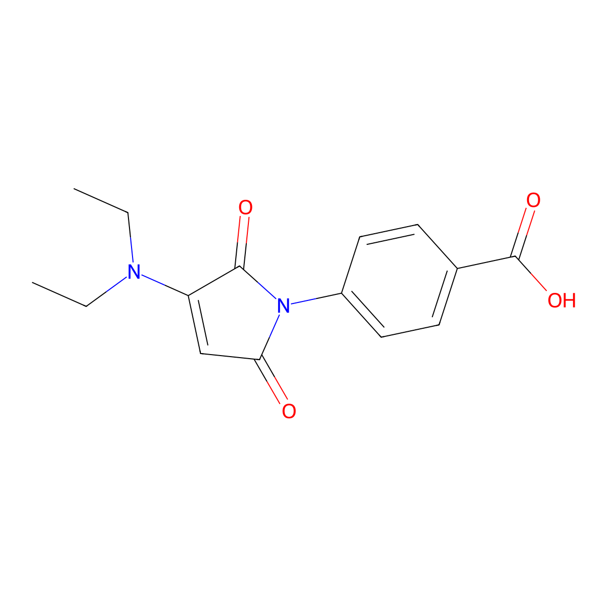 4-[3-(Diethylamino)-2,5-dioxo-2,5-dihydro-1H-pyrrol-1-yl]benzoic acid molecular structure, CAS 1243007-66-0