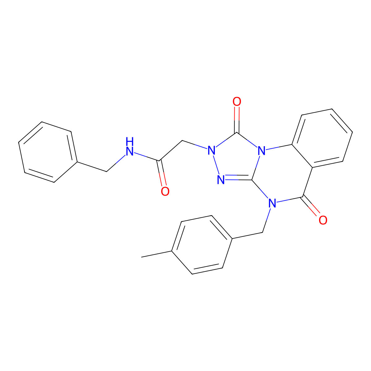 N-benzyl-2-[4-(4-methylbenzyl)-1,5-dioxo-4,5-dihydro[1,2,4]triazolo[4,3-a]quinazolin-2(1H)-yl]acetamide molecular structure, CAS 1243009-68-8