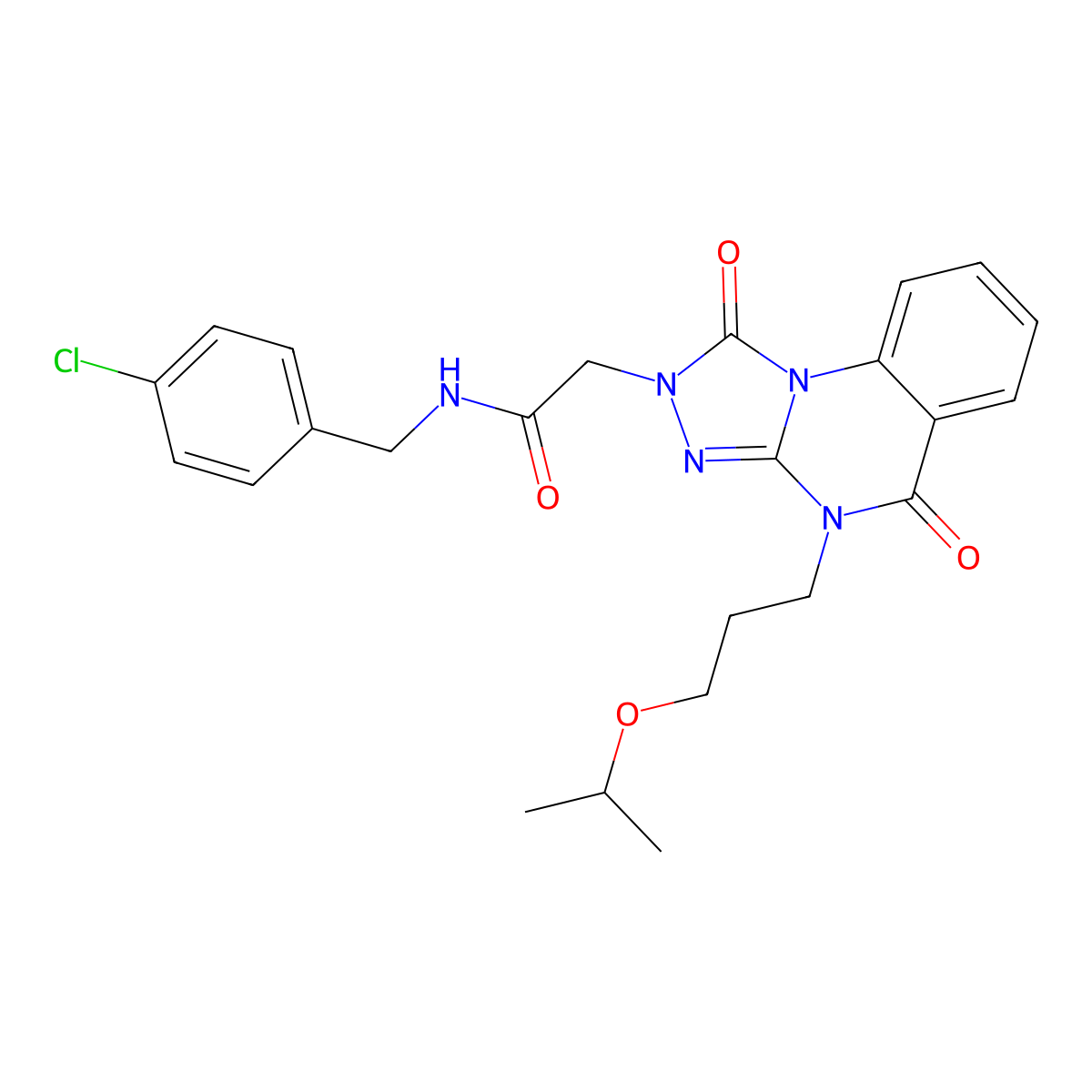 N-(4-chlorobenzyl)-2-(4-(3-isopropoxypropyl)-1,5-dioxo-4,5-dihydro-[1,2,4]triazolo[4,3-a]quinazolin-2(1H)-yl)acetamide molecular structure, CAS 1243020-37-2