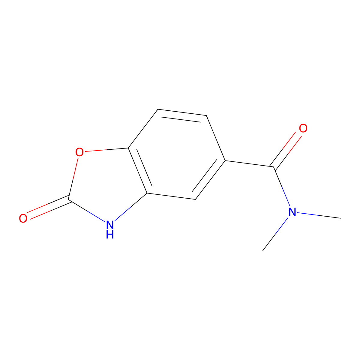 N,N-Dimethyl-2-oxo-2,3-dihydro-1,3-benzoxazole-5-carboxamide molecular structure, CAS 1243022-66-3