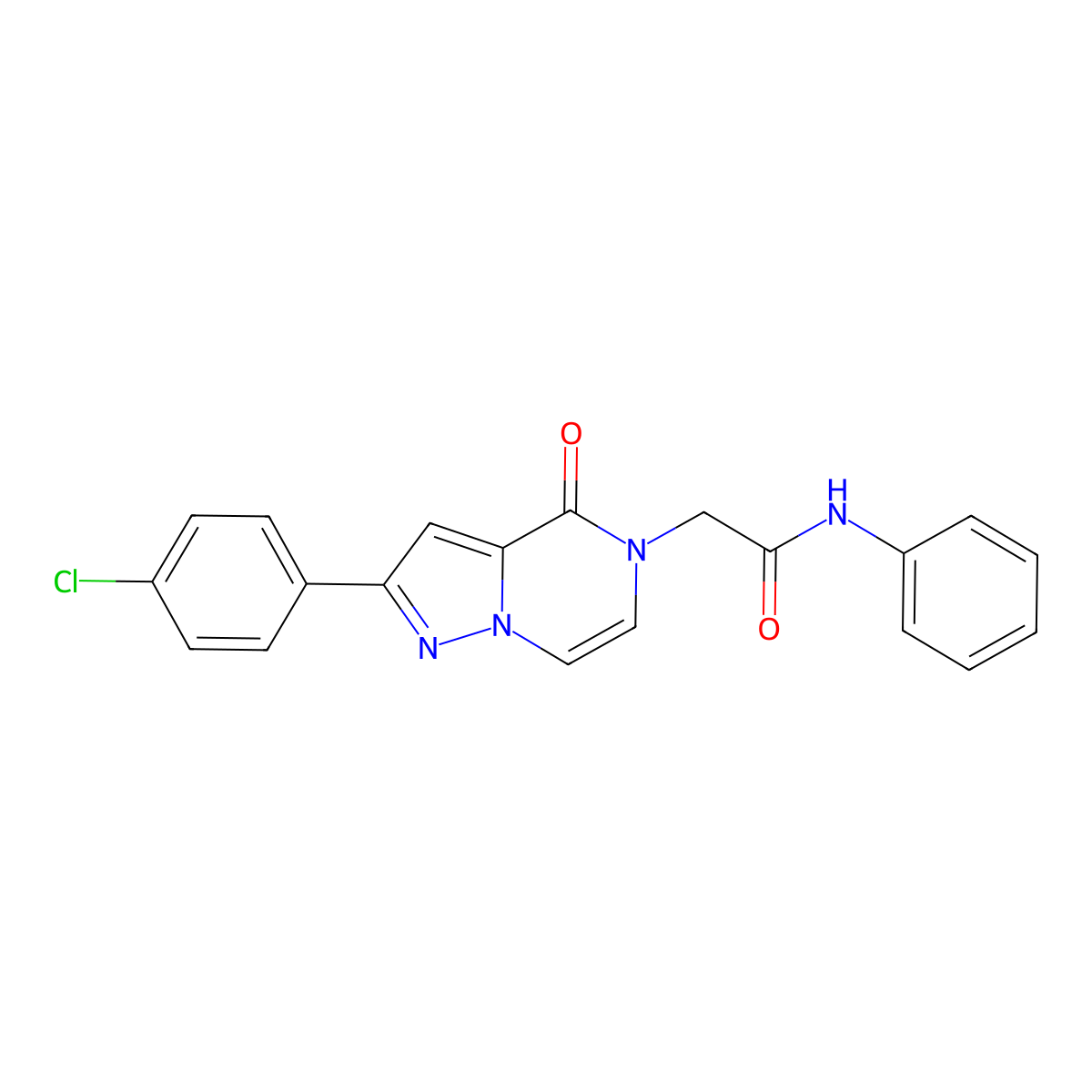 2-[2-(4-chlorophenyl)-4-oxopyrazolo[1,5-a]pyrazin-5(4H)-yl]-N-phenylacetamide molecular structure, CAS 1243025-81-1