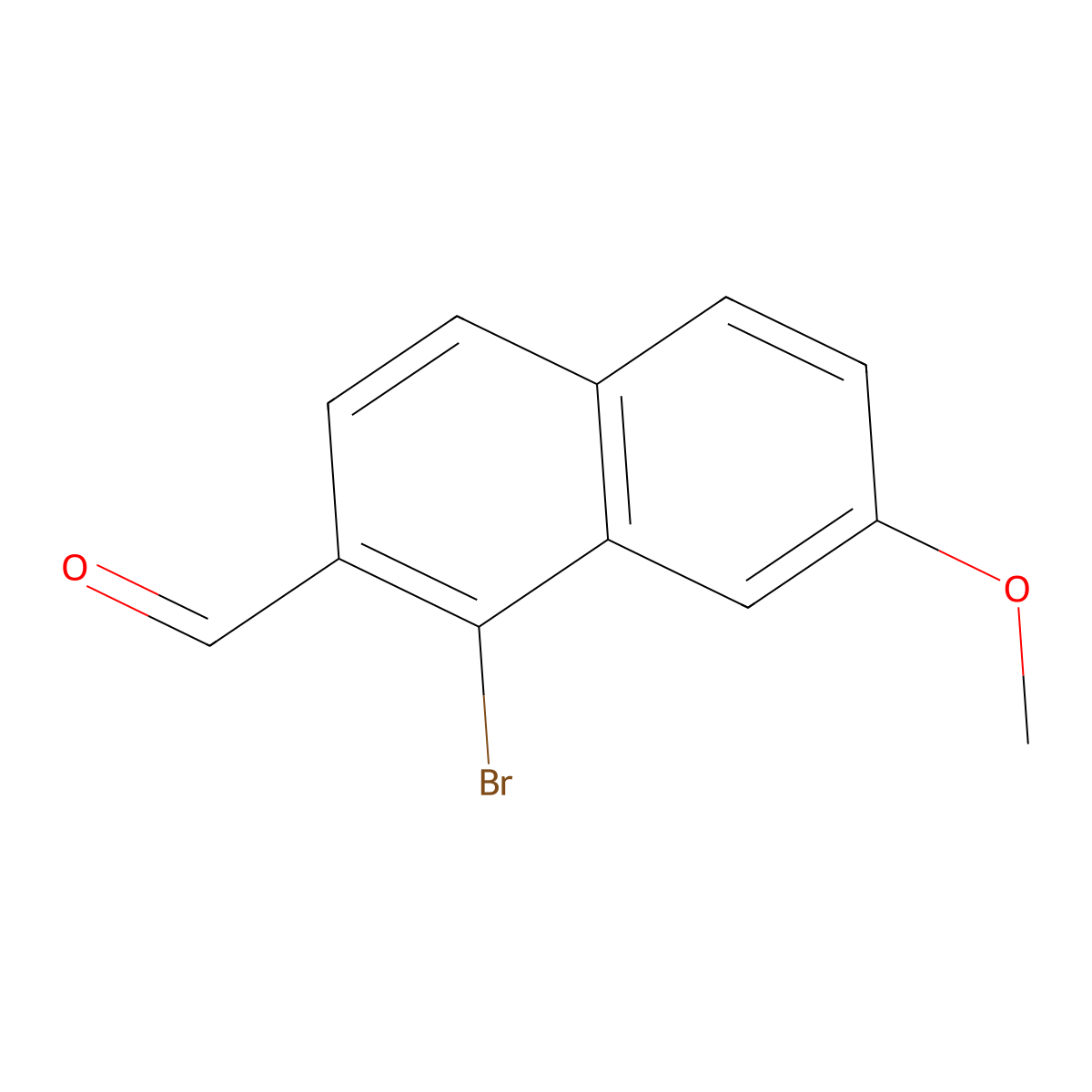 1-Bromo-7-methoxynaphthalene-2-carbaldehyde molecular structure, CAS 1243027-39-5