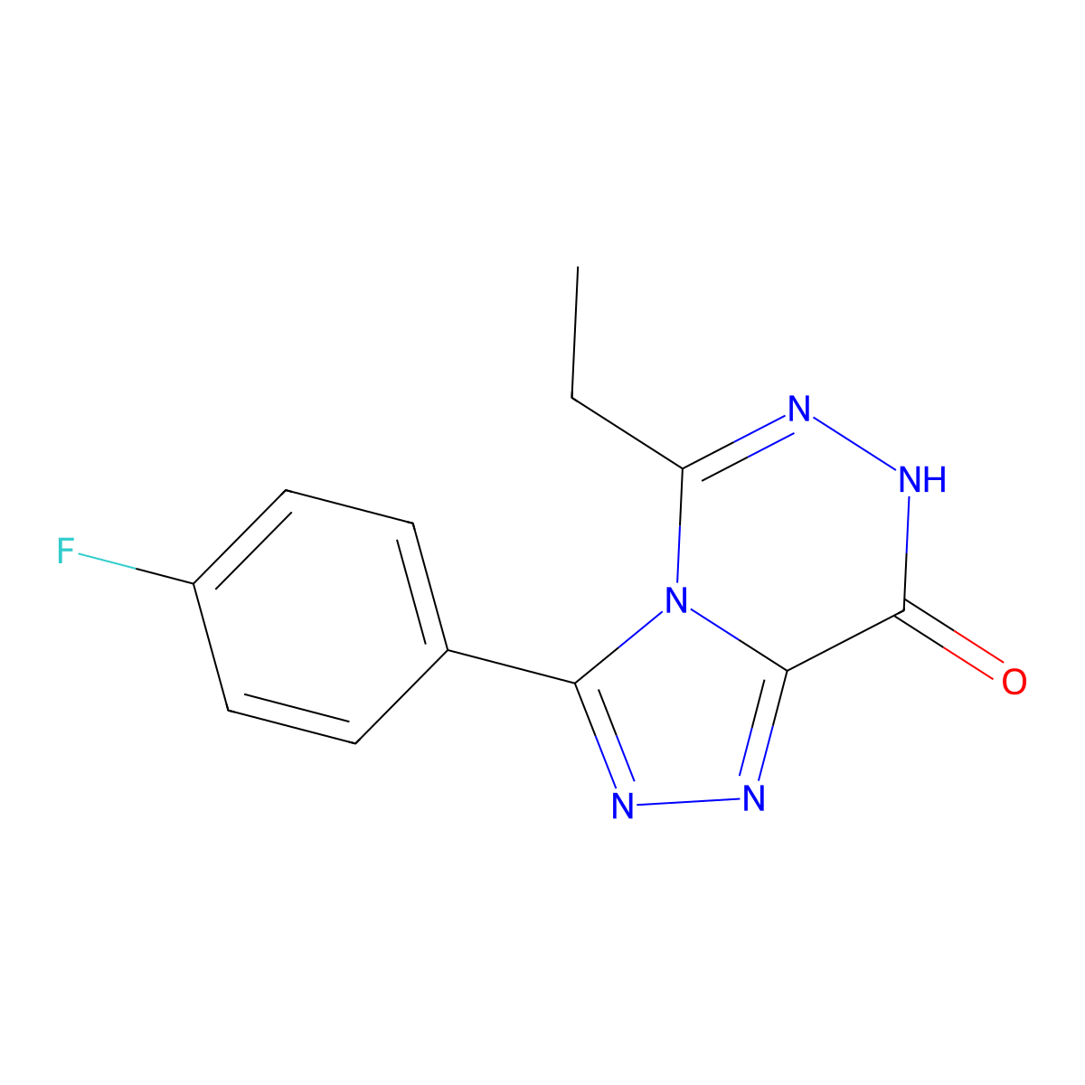 5-Ethyl-3-(4-fluorophenyl)[1,2,4]triazolo[4,3-d][1,2,4]triazin-8(7H)-one molecular structure, CAS 1243029-84-6