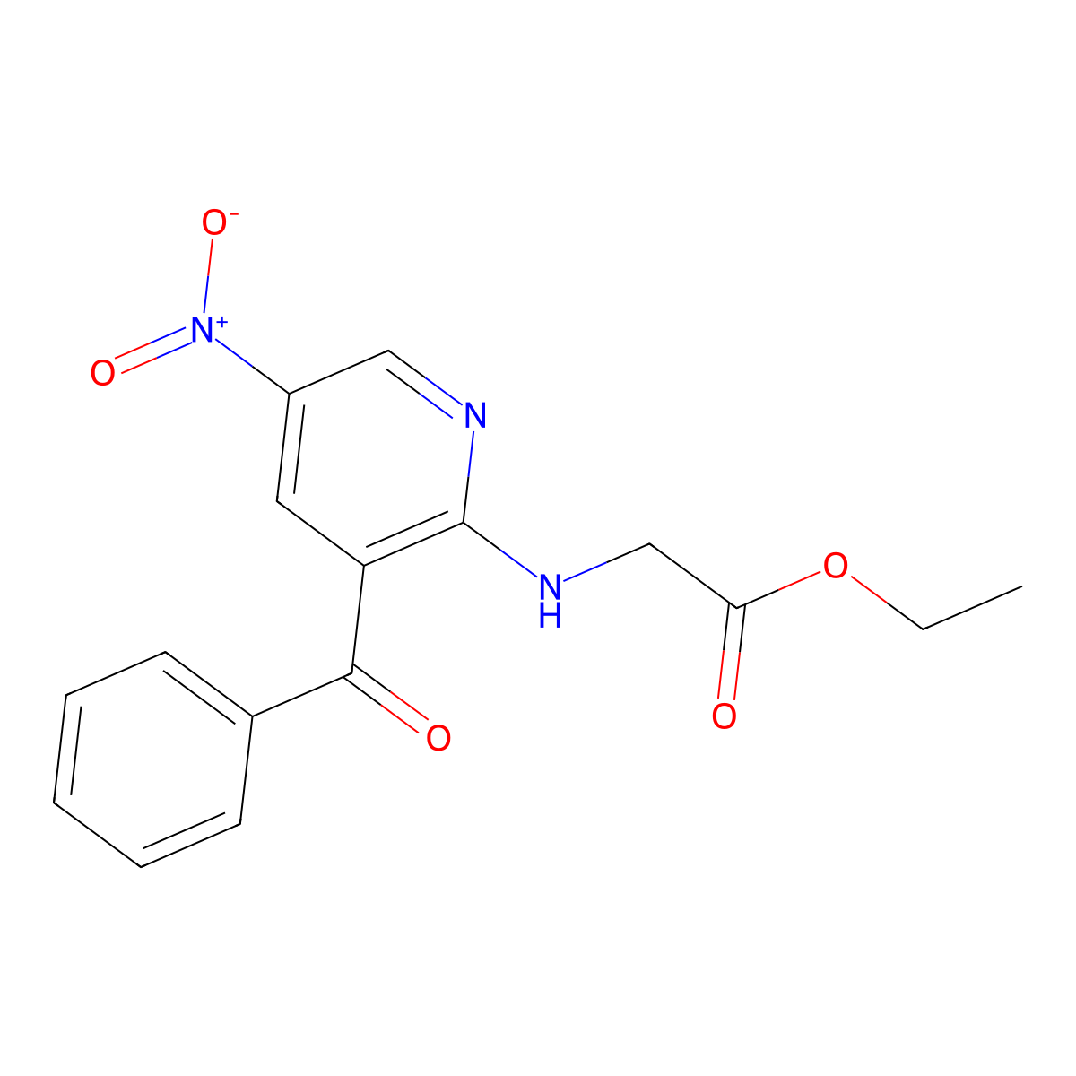 Ethyl N-(3-benzoyl-5-nitropyridin-2-yl)glycinate molecular structure, CAS 1243036-84-1