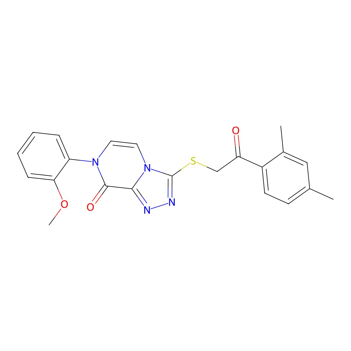 3-{[2-(2,4-dimethylphenyl)-2-oxoethyl]sulfanyl}-7-(2-methoxyphenyl)-7H,8H-[1,2,4]triazolo[4,3-a]pyrazin-8-one molecular structure, CAS 1243048-86-3