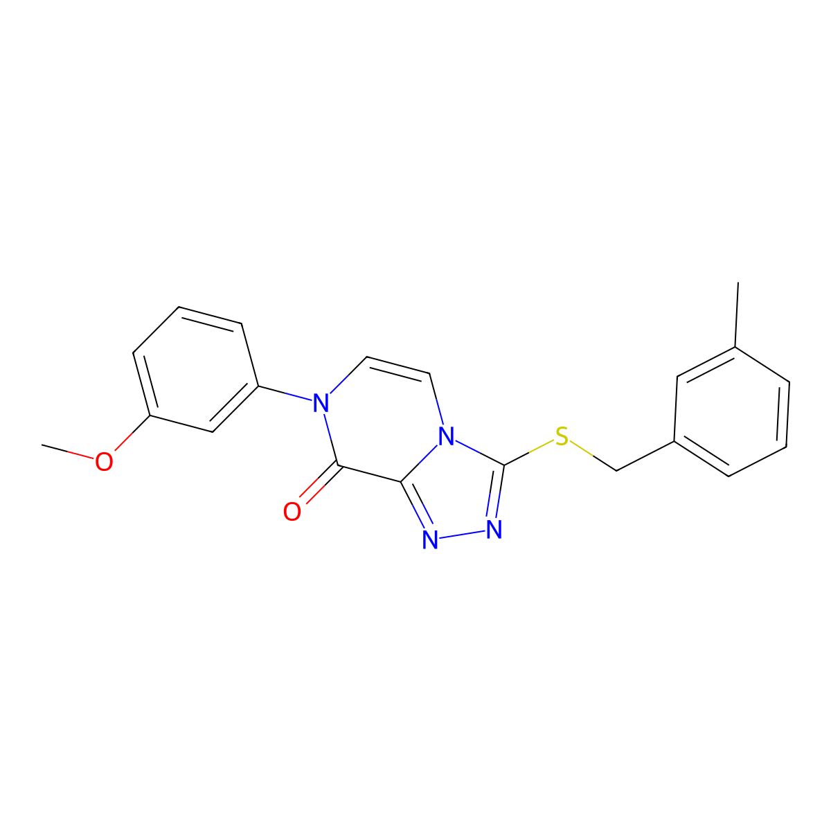 7-(3-methoxyphenyl)-3-[(3-methylbenzyl)thio][1,2,4]triazolo[4,3-a]pyrazin-8(7H)-one molecular structure, CAS 1243049-43-5