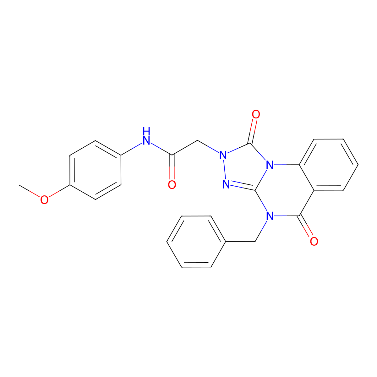 2-(4-benzyl-1,5-dioxo-4,5-dihydro-[1,2,4]triazolo[4,3-a]quinazolin-2(1H)-yl)-N-(4-methoxyphenyl)acetamide molecular structure, CAS 1243055-16-4
