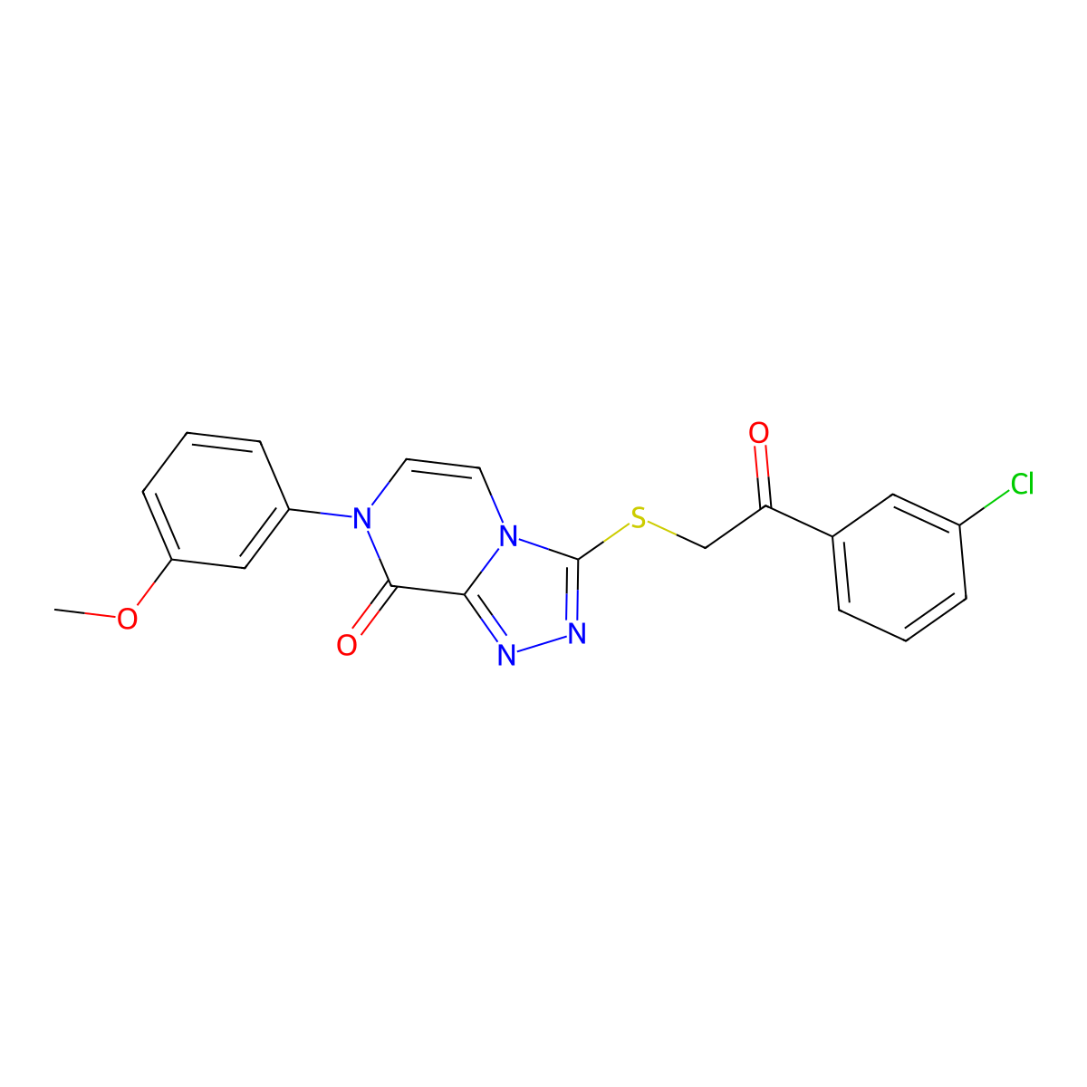 3-((2-(3-chlorophenyl)-2-oxoethyl)thio)-7-(3-methoxyphenyl)-[1,2,4]triazolo[4,3-a]pyrazin-8(7H)-one molecular structure, CAS 1243056-24-7