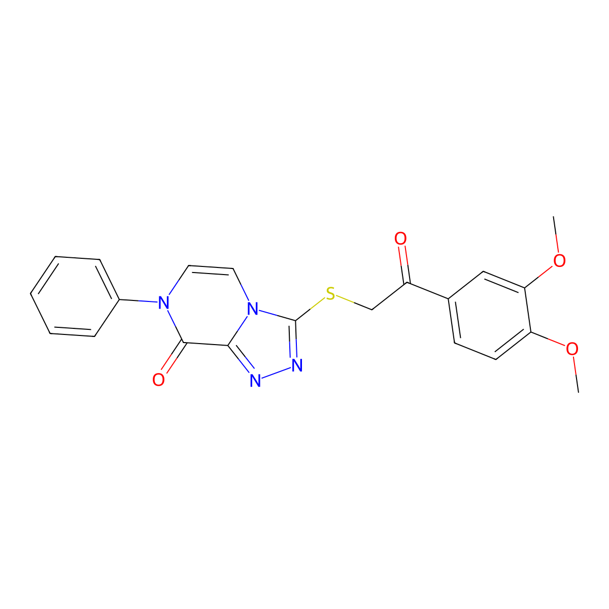 3-{[2-(3,4-dimethoxyphenyl)-2-oxoethyl]sulfanyl}-7-phenyl[1,2,4]triazolo[4,3-a]pyrazin-8(7H)-one molecular structure, CAS 1243063-08-2
