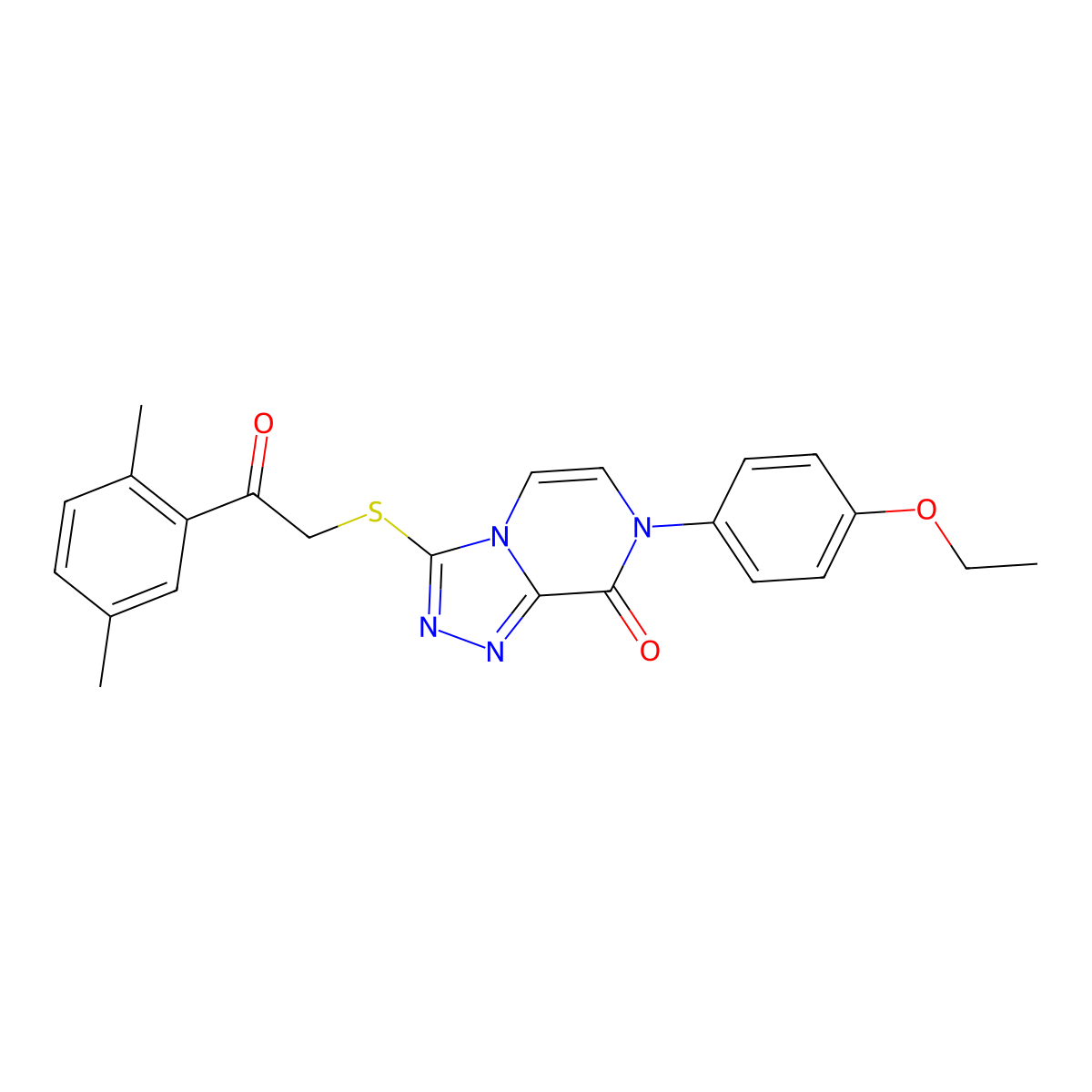 3-((2-(2,5-dimethylphenyl)-2-oxoethyl)thio)-7-(4-ethoxyphenyl)-[1,2,4]triazolo[4,3-a]pyrazin-8(7H)-one molecular structure, CAS 1243063-80-0
