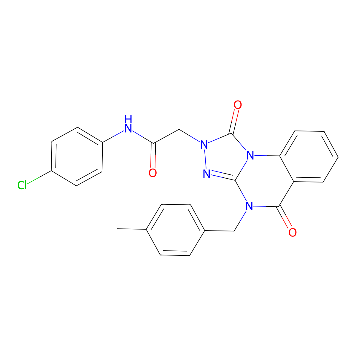 N-(4-chlorophenyl)-2-{4-[(4-methylphenyl)methyl]-1,5-dioxo-1H,2H,4H,5H-[1,2,4]triazolo[4,3-a]quinazolin-2-yl}acetamide molecular structure, CAS 1243064-47-2