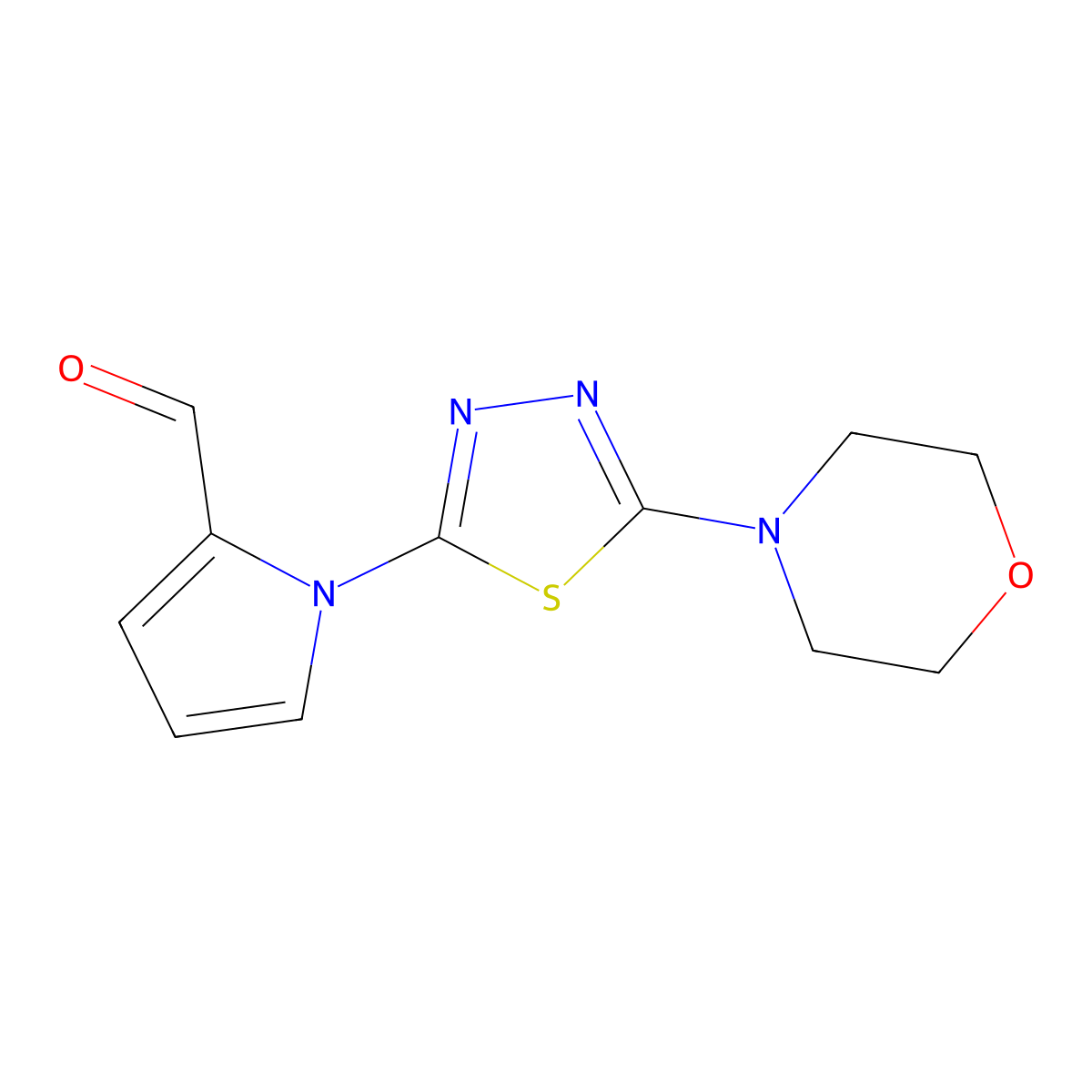 1-(5-Morpholin-4-yl-1,3,4-thiadiazol-2-yl)-1H-pyrrole-2-carbaldehyde molecular structure, CAS 1243070-65-6