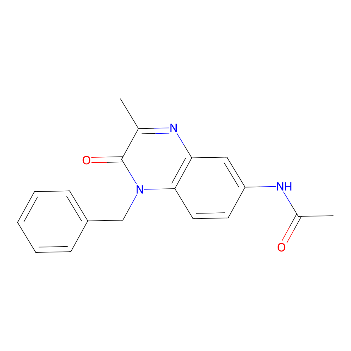 N-(1-Benzyl-3-methyl-2-oxo-1,2-dihydroquinoxalin-6-yl)acetamide molecular structure, CAS 1243075-52-6