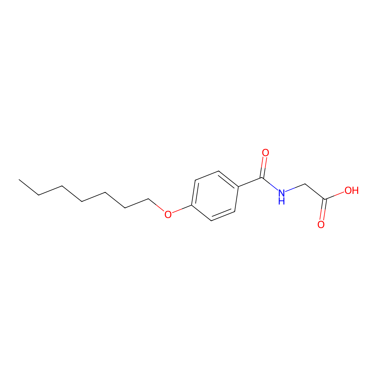 N-[4-(Heptyloxy)benzoyl]glycine molecular structure, CAS 1243088-22-3