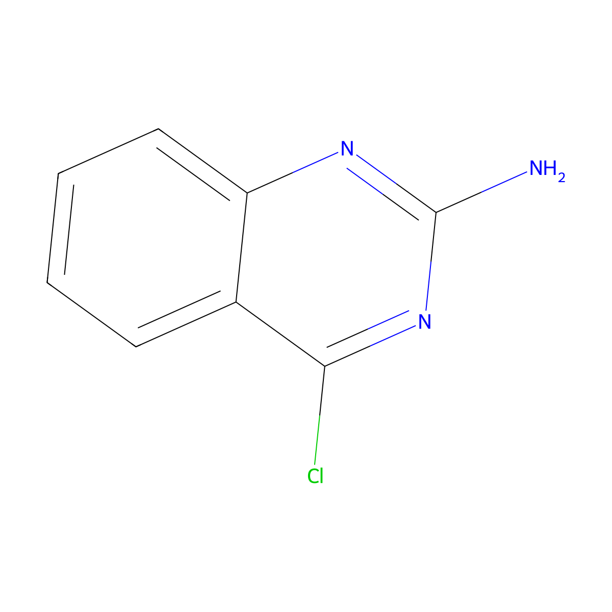 4-Chloroquinazolin-2-amine molecular structure, CAS 124309-74-6